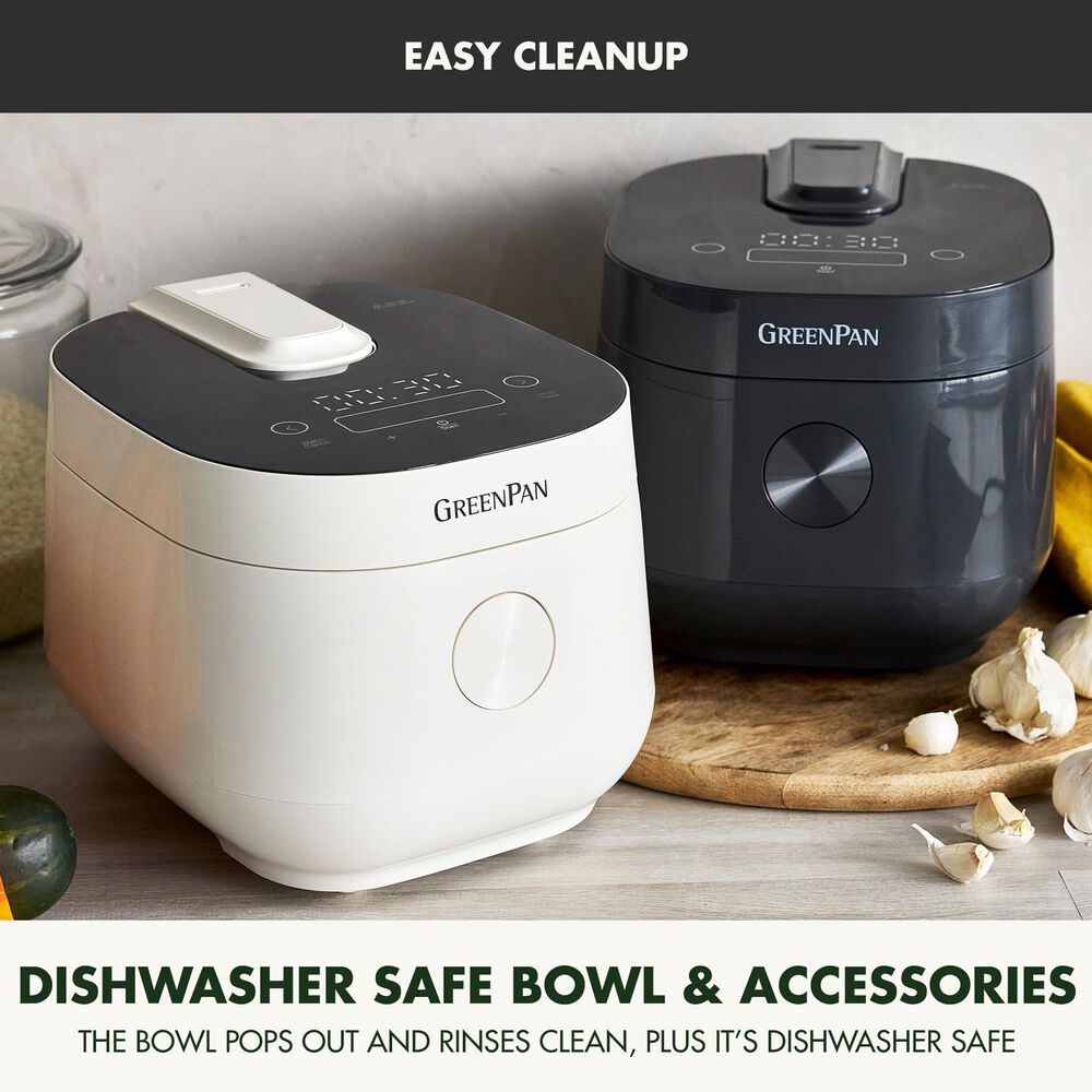 Green Pan Bistro 8-Cup Carb-Reducing Rice Cooker in Graphite, , large