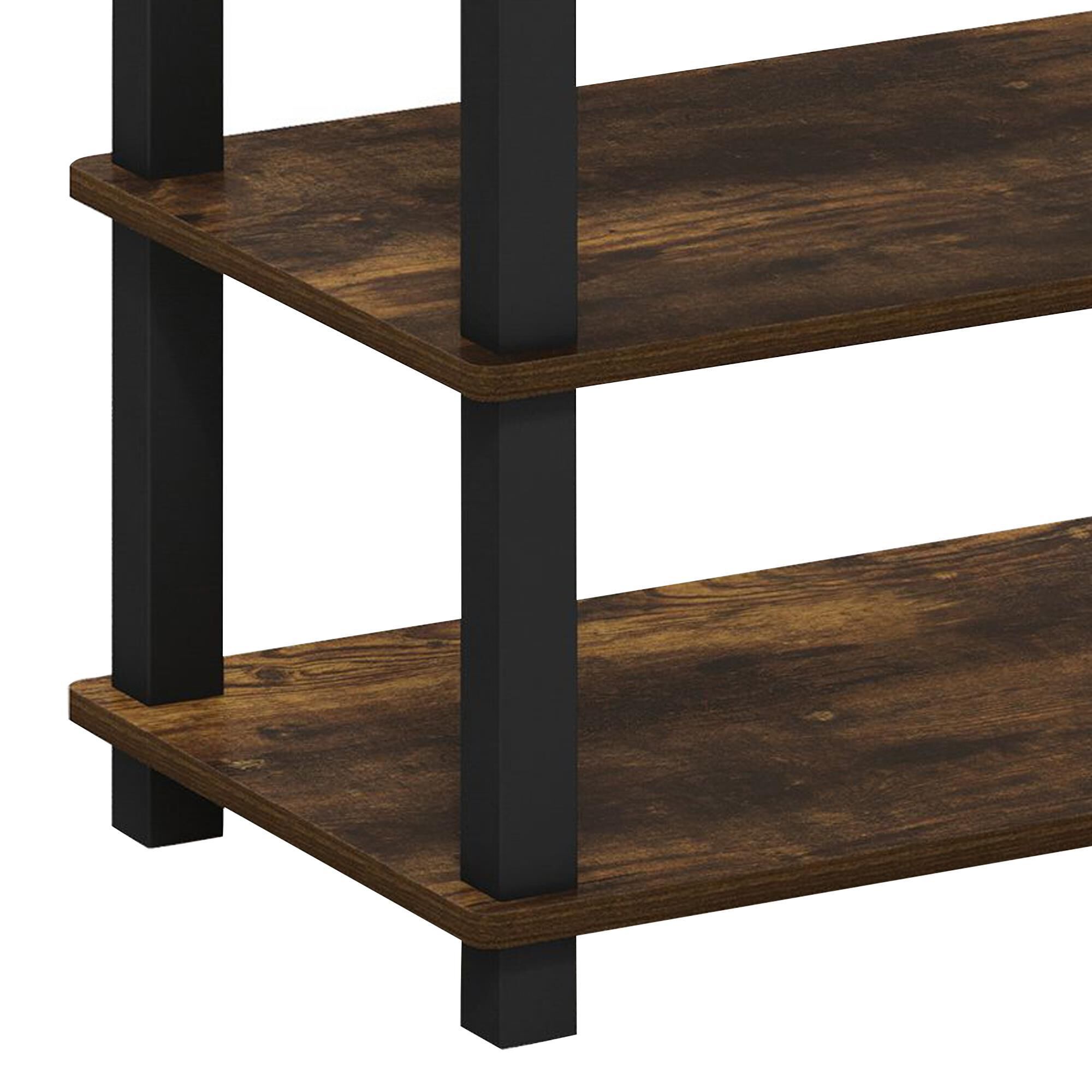 HOMLUX 3-Tier Shoe Rack in Amber Pine and Black
