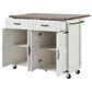 HOMLUX 53.5""Farmhouse Kitchen Island in White, , large