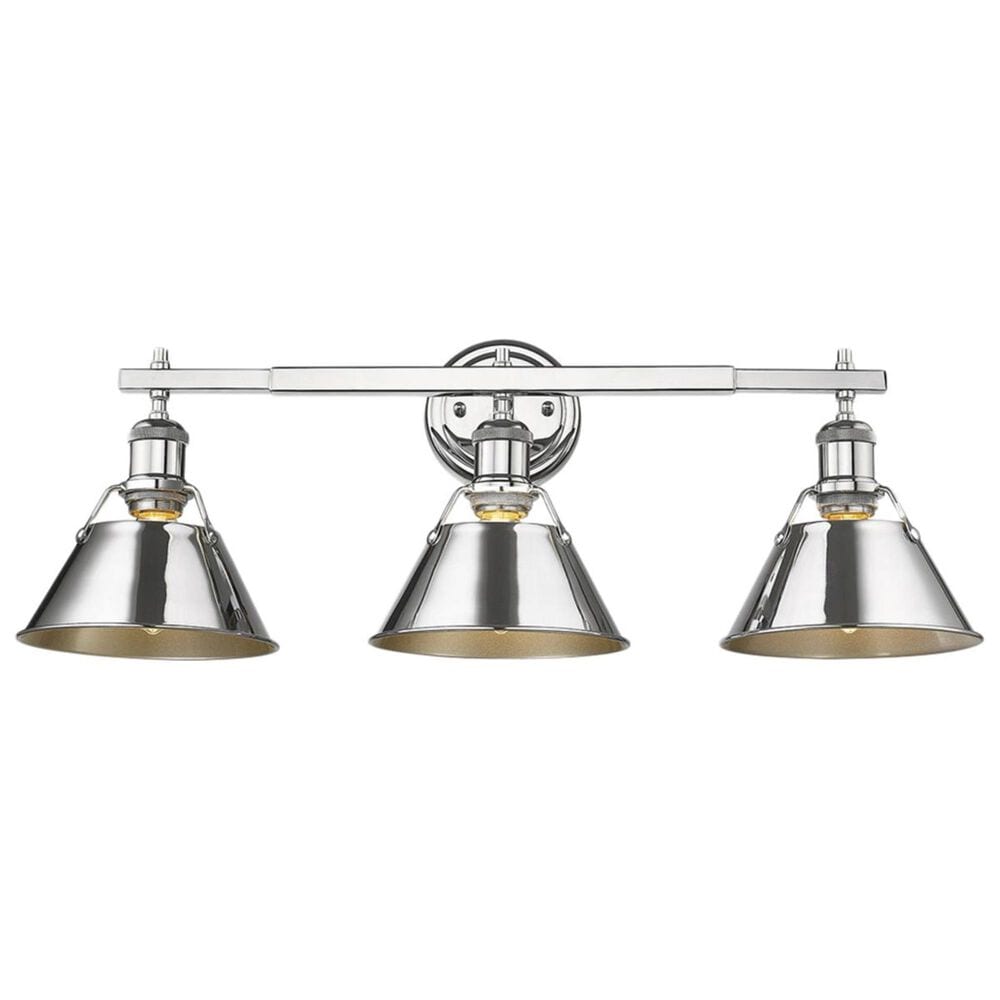 Golden Lighting Orwell CH 3-Light Bath Vanity in Chrome with Chrome Shade, , large