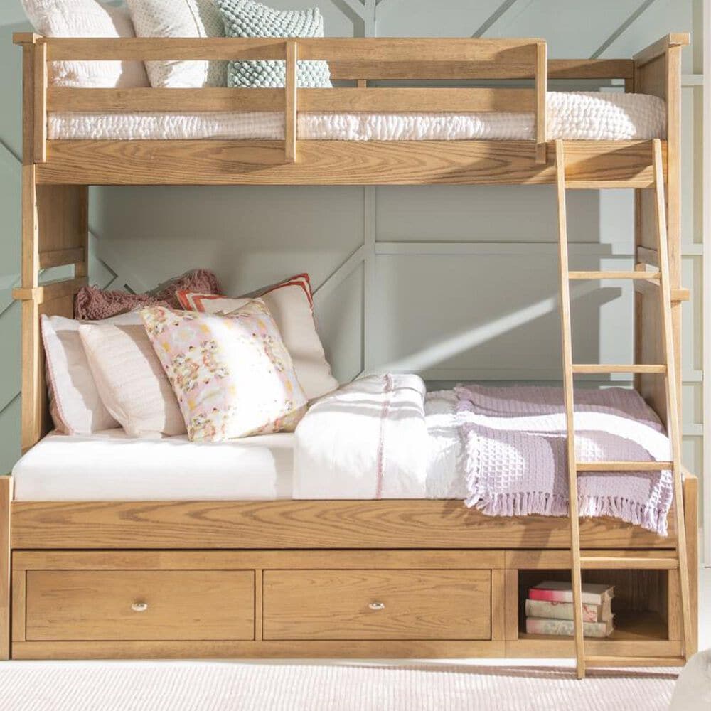 St Claire Home Today's Traditions Twin over Full Bunk Bed in Natural Hickory, , large