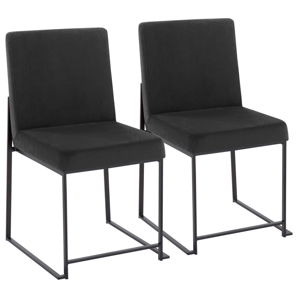 Lumisource Fuji Dining Chair in Black/Black (Set of 2), , large