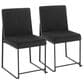 Lumisource Fuji Dining Chair in Black/Black (Set of 2), , large