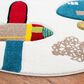 Safavieh Carousel Outer Space 5"3" Round Ivory and Blue Kids  Area Rug, , large