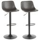 Lumisource Duke Adjustable Barstool in Grey and Black (Set of 2), , large