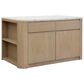 Club Collection By Sunpan Romilly Kitchen Island in Light Wash and White, , large