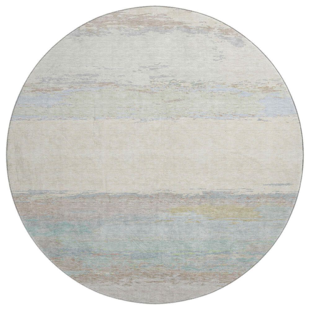 Dalyn Rug Company Trevi TV8 8" Round Ivory Area Rug, , large