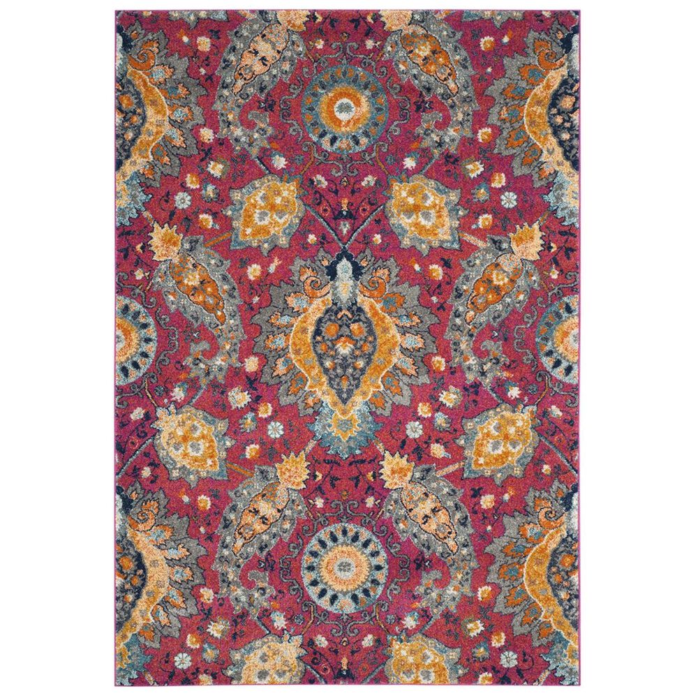 Safavieh Madison MAD600A-5 5"1" x 7"6" Fuchsia/Gold Area Rug, , large