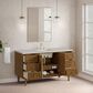 James Martin Laurent 60" Single Bathroom Vanity in Honey Oak with 3 cm Eternal Jasmine Pearl Silestone Top and Rectangular Sink, , large