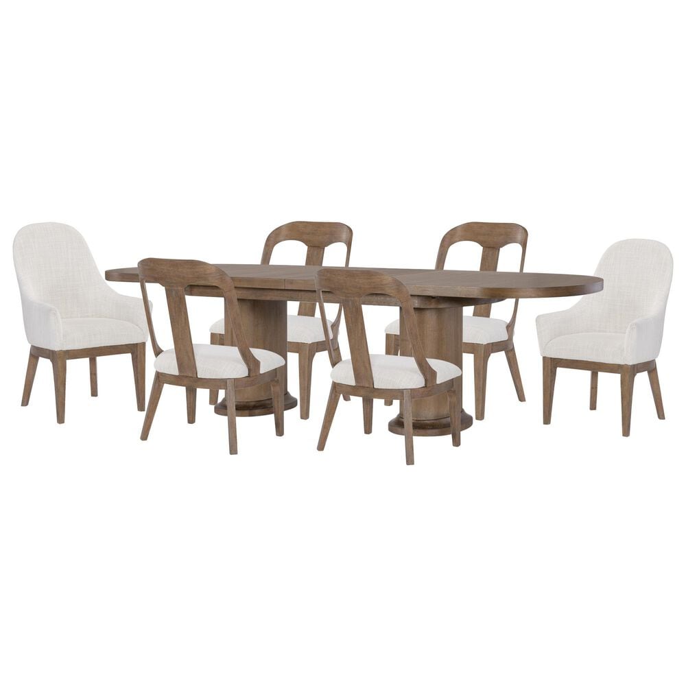 St Claire Home Harmony 7-Piece Oval Dining Set in Ovation Tweed, , large