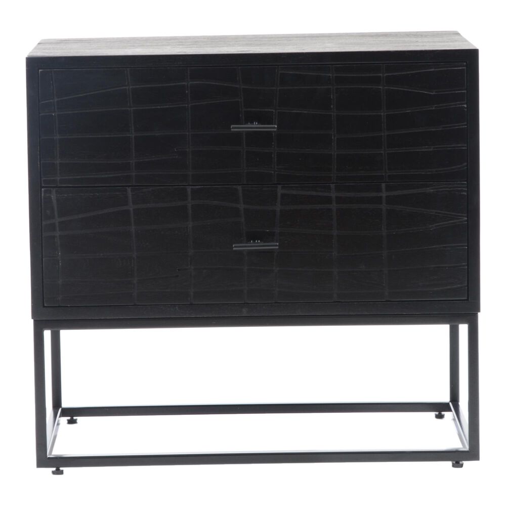 Moe"s Home Collection Atelier 2 Drawer Nightstand in Black, , large