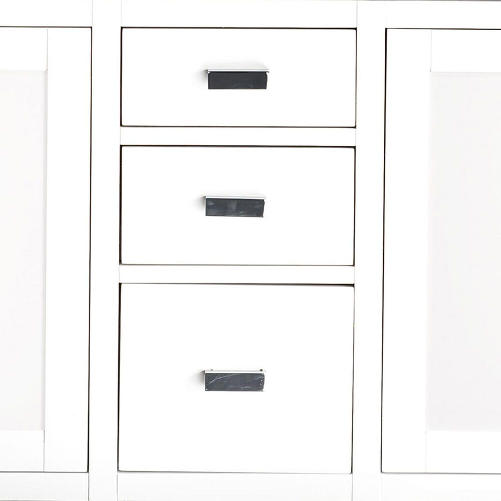 James Martin Vanities Addison 72&quot; Double Bathroom Vanity in Glossy White with 3 cm Charcoal Soapstone Quartz Top and Rectangular Sinks, , large