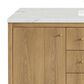 James Martin Vanities Hudson 60" Single Bathroom Vanity in Light Natural Oak with 3 cm Ethereal Noctis Quartz Top, Rectangular Sink and FreePower Wireless Charger, , large
