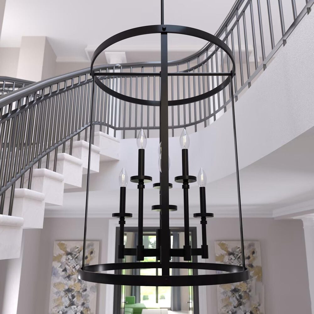 Hunter Briargrove Large Foyer Light in Matte Black, , large