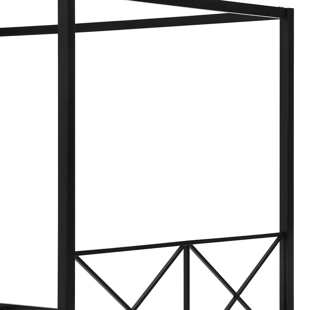 Furniture of America Rosadale Full X-Cross Canopy Bed in Black, , large