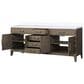 Lexora Home Laurel 80" Double Bathroom Vanity in Grey Oak with White Quartz Top and Rectangular Sinks, , large
