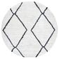 Safavieh August Shag 6"7" Round Ivory and Dark Grey Area Rug, , large