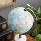 Maple and Jade 8" x 16" Globe in Turquoise, Green, Brass and Natural, , large