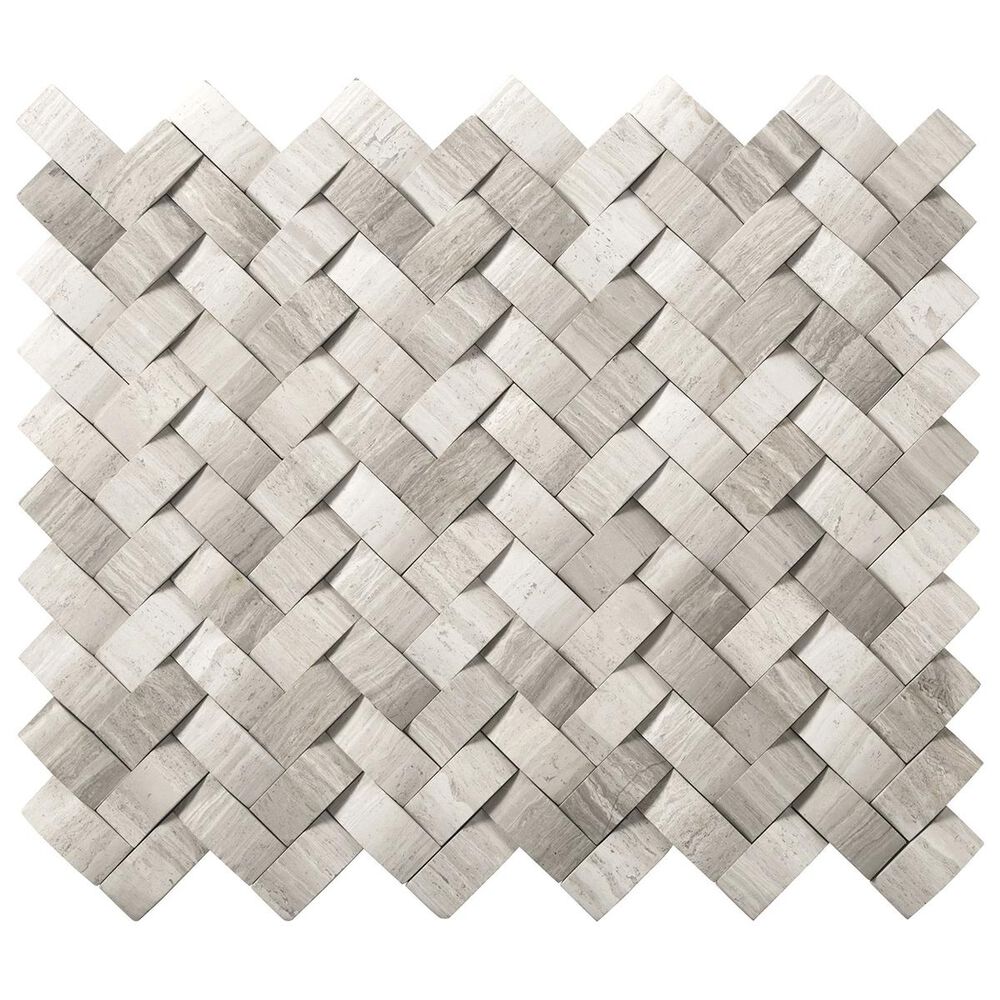 Emser Metro Cream 11" x 13" Natural Stone Mosaics Sheet, , large