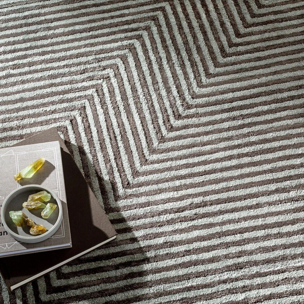 Surya Quartz 10&#39; Square Dusty Sage and Dark Green Area Rug, , large