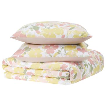 Pem America Garden 2-Piece Twin/Twin XL Duvet Cover Set in Pink, Yellow, Green and White, , large