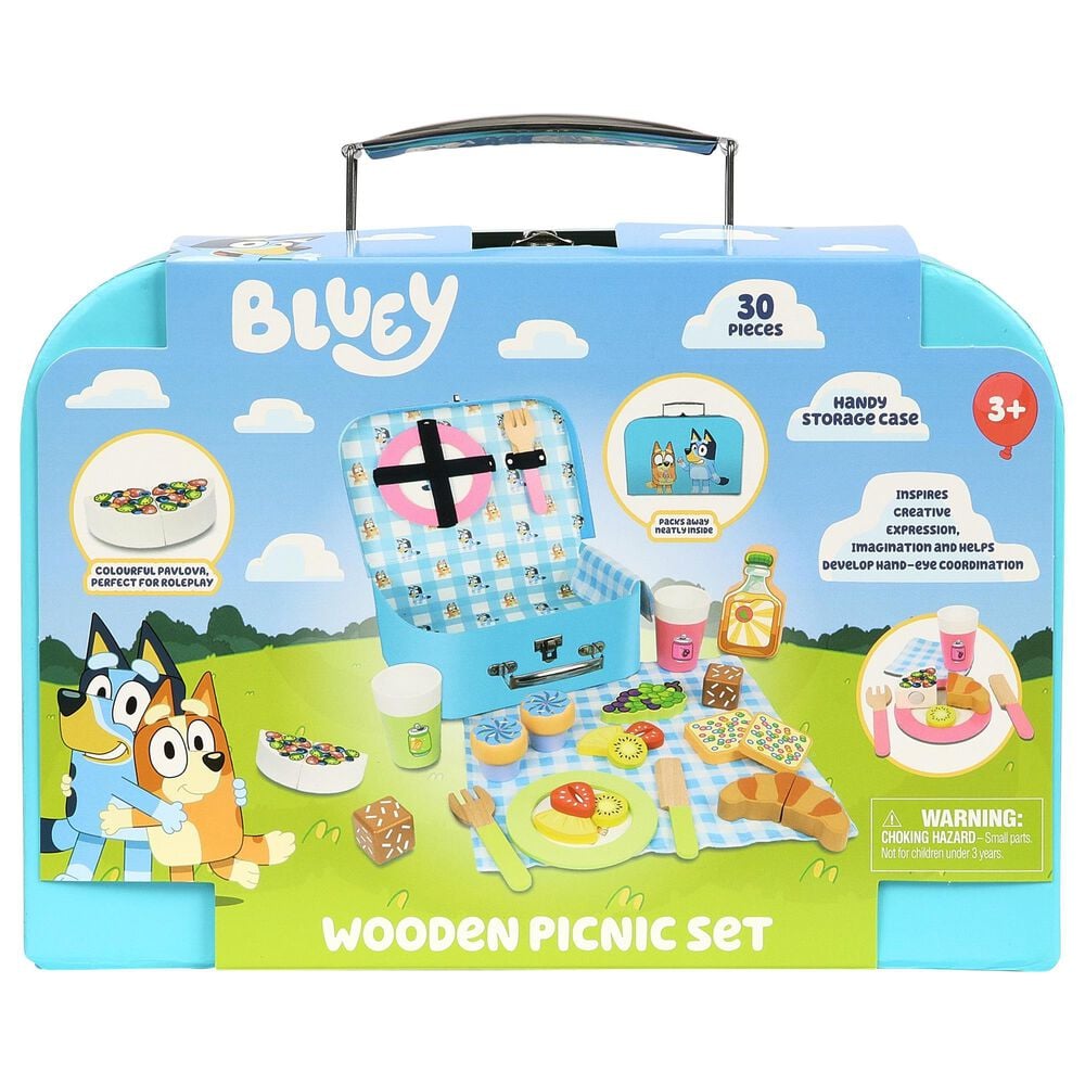 Bluey Wooden Picnic Set in Blue, , large