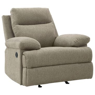 Ashley Side-Swipe Manual Rocker Recliner in Mocha, , large
