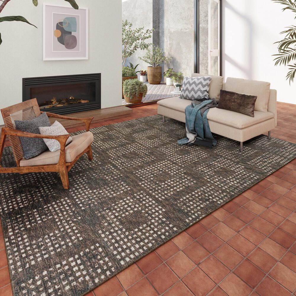 Dalyn Rug Company Delano 9&#39; x 12&#39; Chocolate Indoor/Outdoor Area Rug, , large