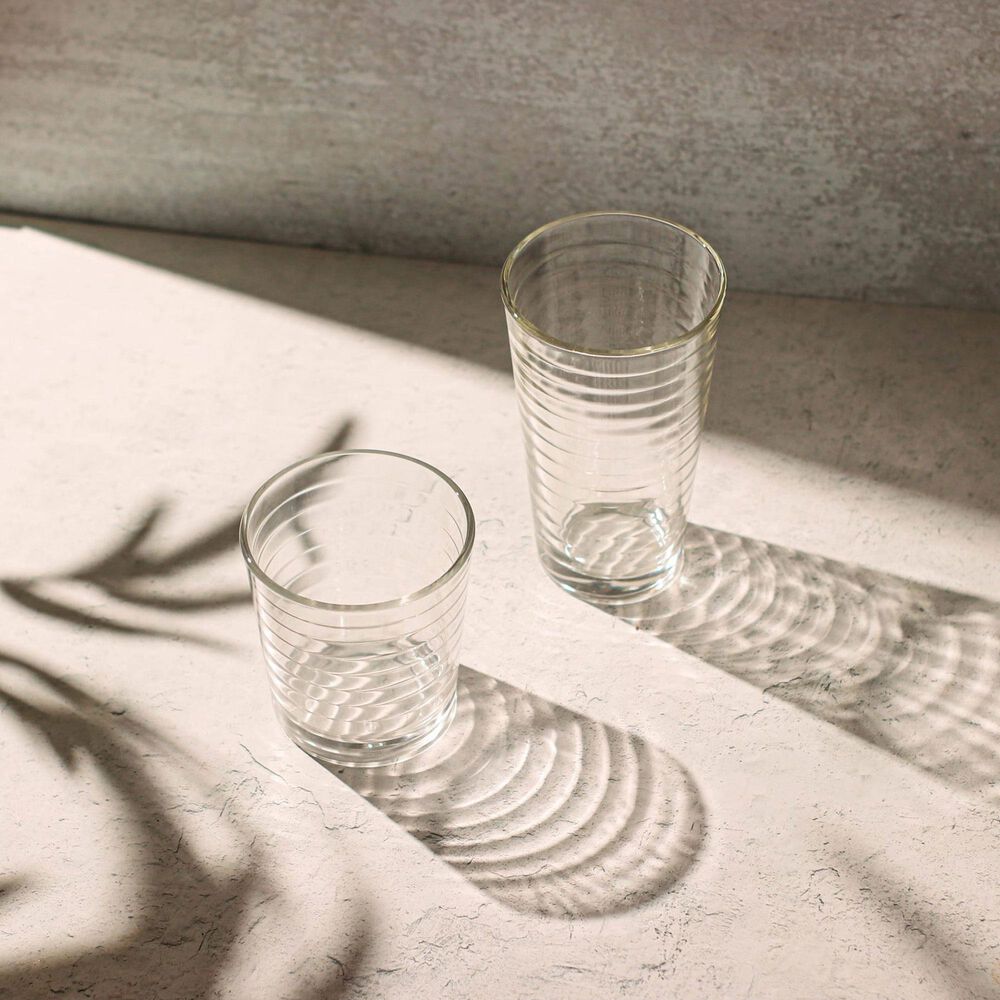 Libbey Glass Hoops 16-Piece Tumbler and Rocks Glass Set in Clear, , large