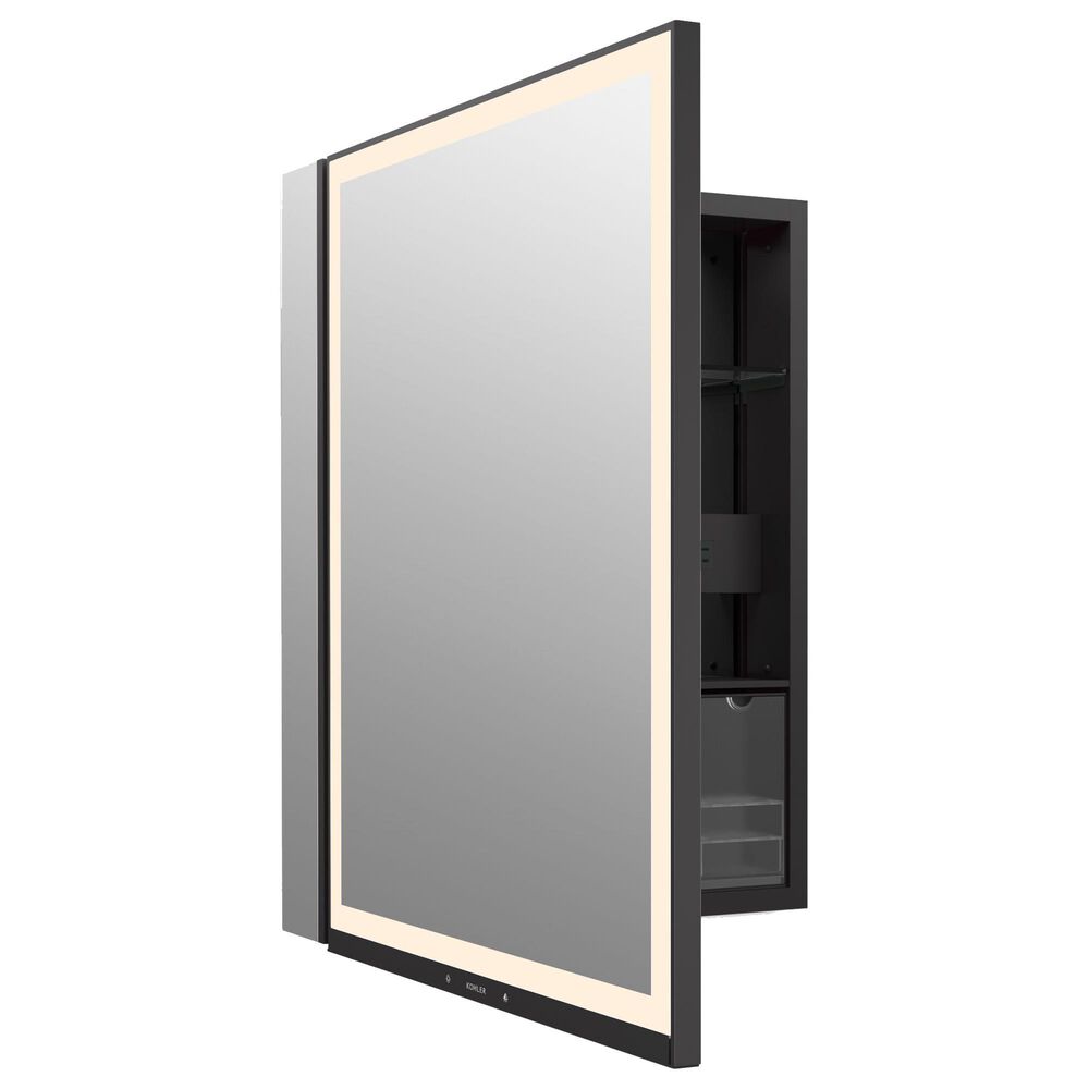 Kohler Collage 24" x 32" Left-Hinged Lighted Medicine Cabinet in Aluminum, , large