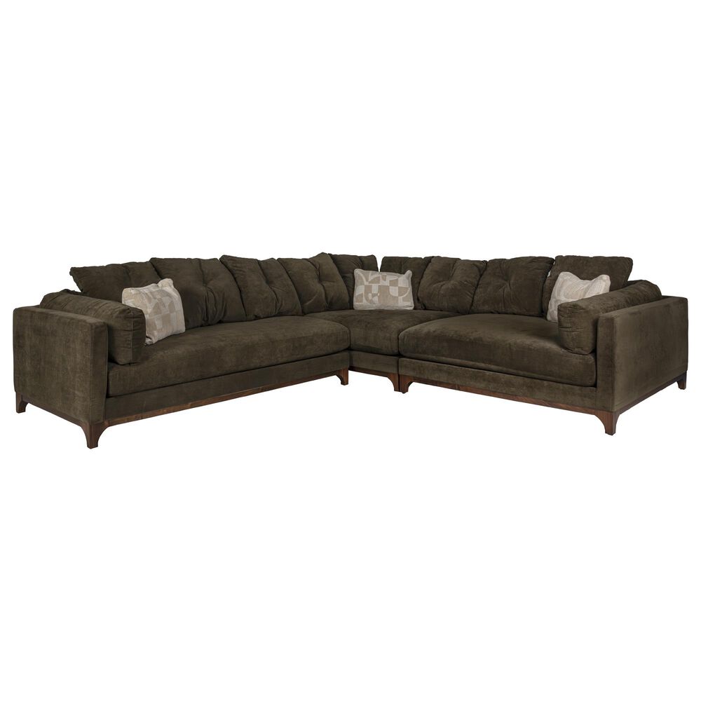 Jonathan Louis International Callum 3-Piece Sectional in Zayden Olive, , large