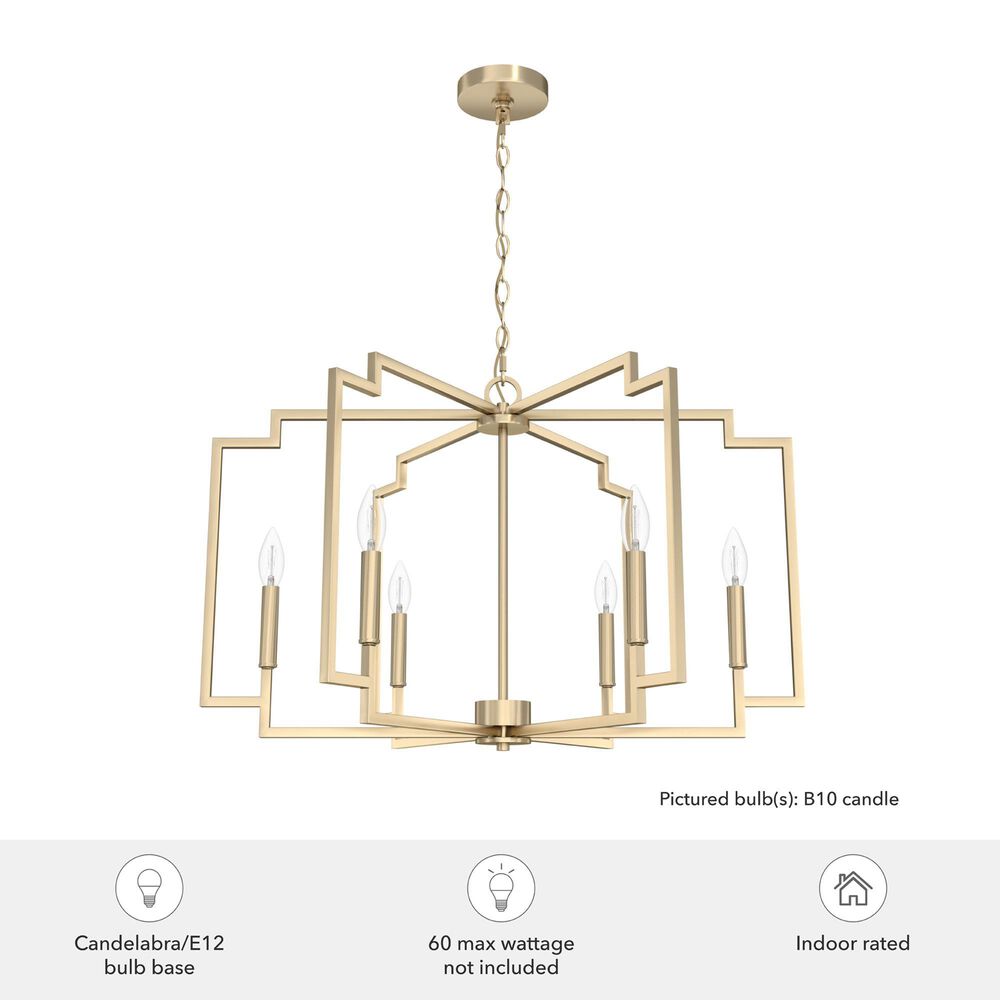 Hunter Zoanne 30&quot; 6-Light Chandelier in Alturas Gold, , large
