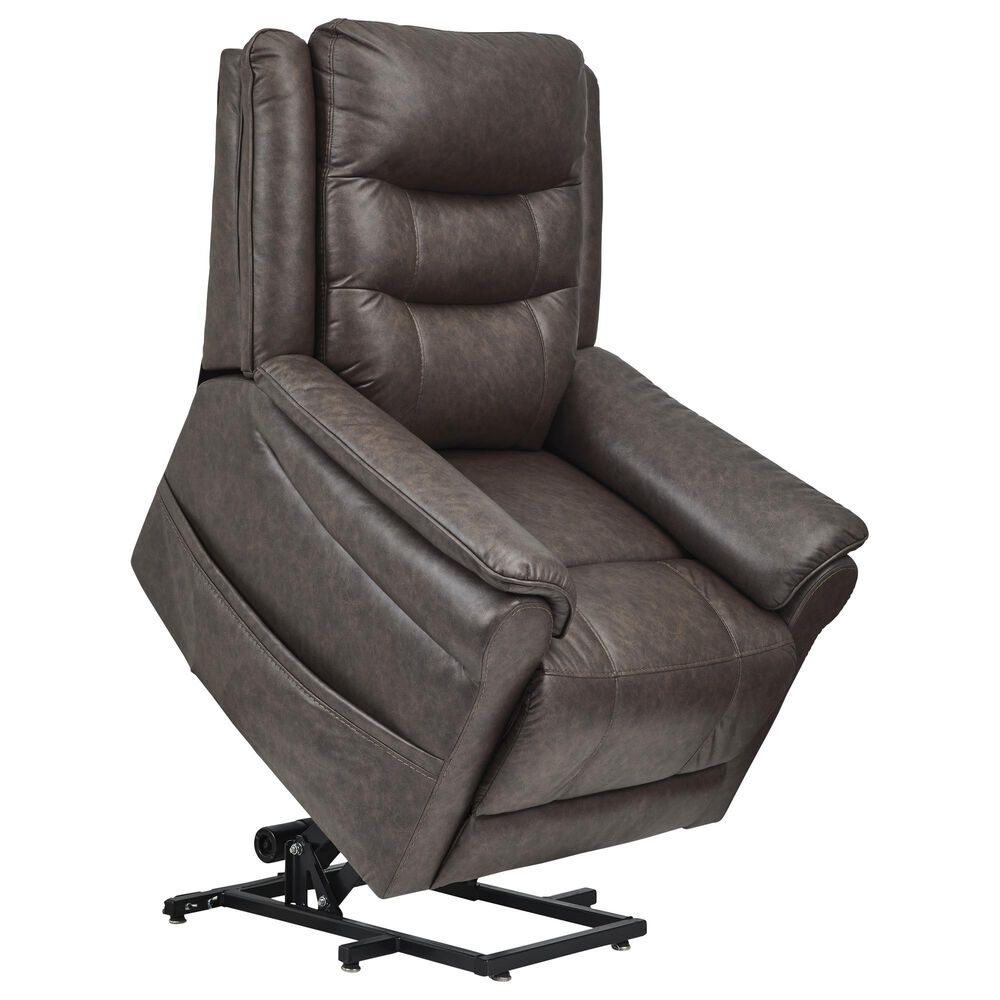 Ashley Oatman Power Lift Recliner in Umber, , large
