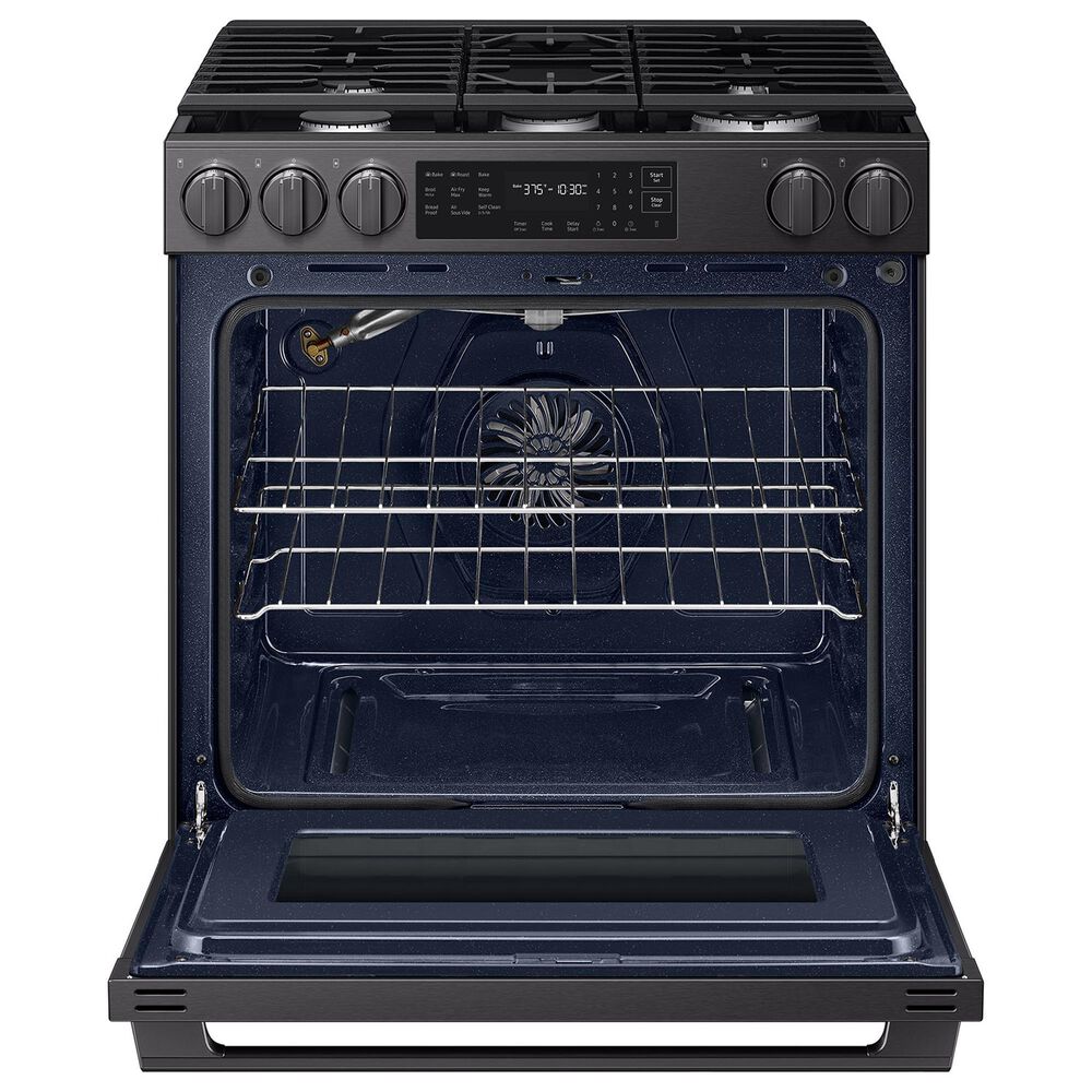 Samsung Bespoke 6.0 Cu. Ft. Smart Slide-In Gas Range with True Convection in Matte Black Steel, , large