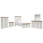 Ashley Savonport 5 Piece Twin Storage Bedroom Set in White and Brown, , large