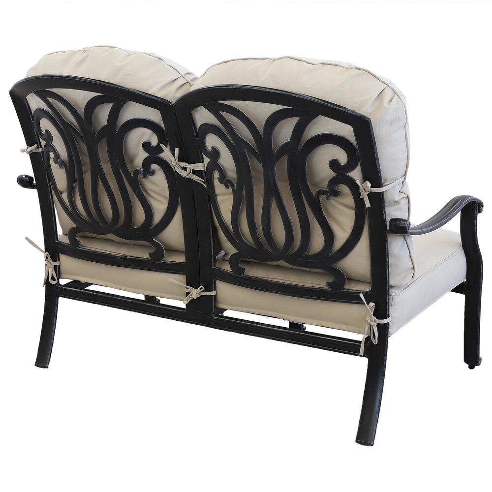 GatherCraft Geneva Patio Loveseat in Linen Beige, , large