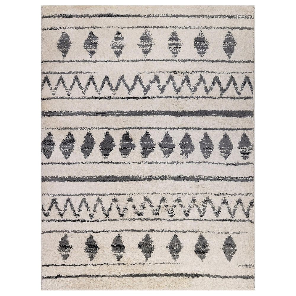 Amer Rugs Aspen 2" x 3" Cream and Black Area Rug, , large