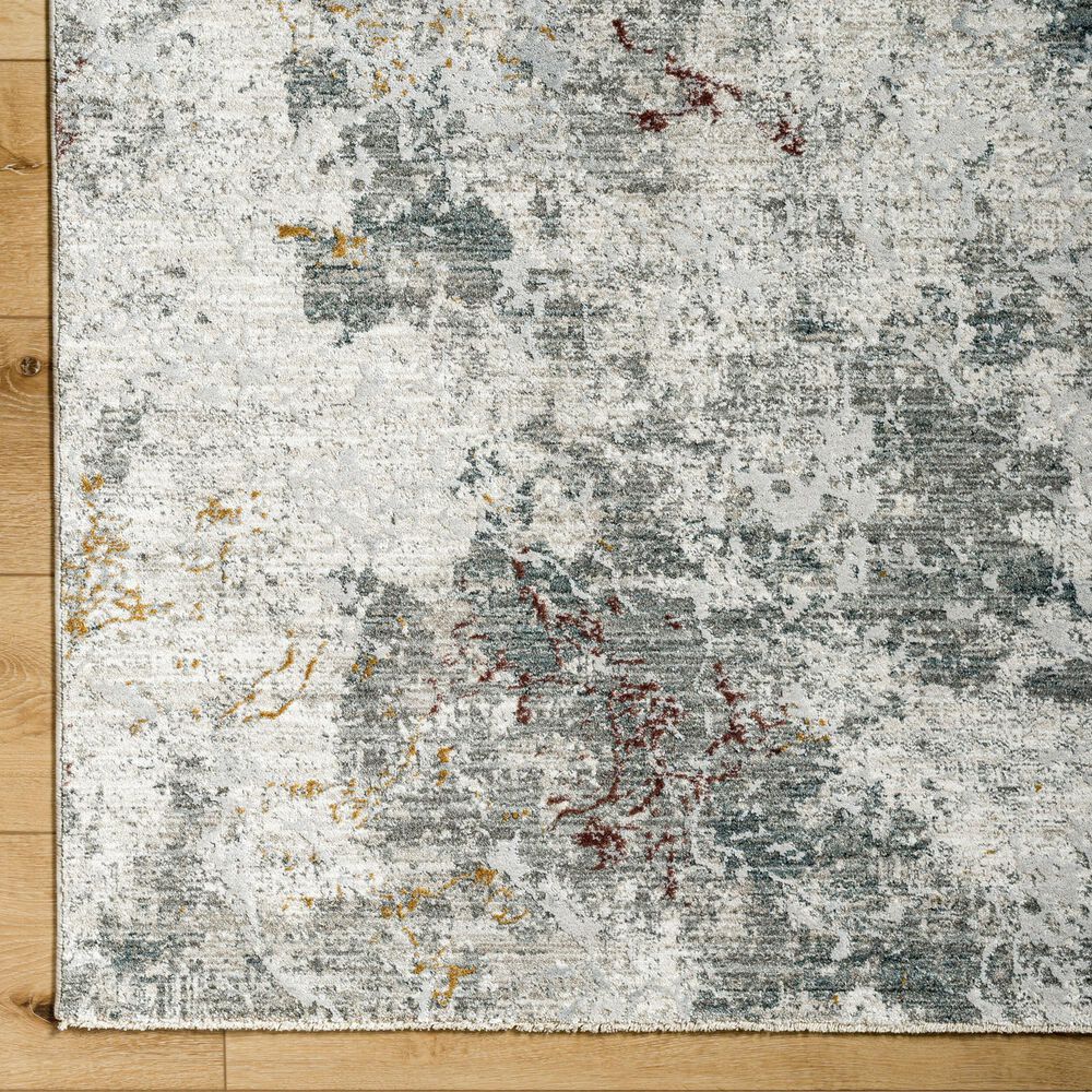 Surya Dresden White, Gray, Medium Gray, Light Slate, Rust and Mustard 2' x 2'11" Area Rug, , large