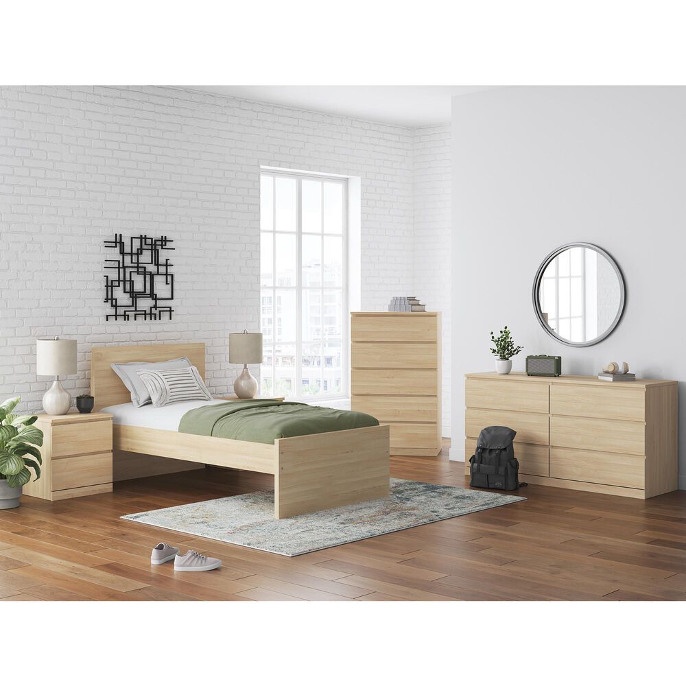 Ashley Onita Twin Panel Platform Bed in Natural, , large