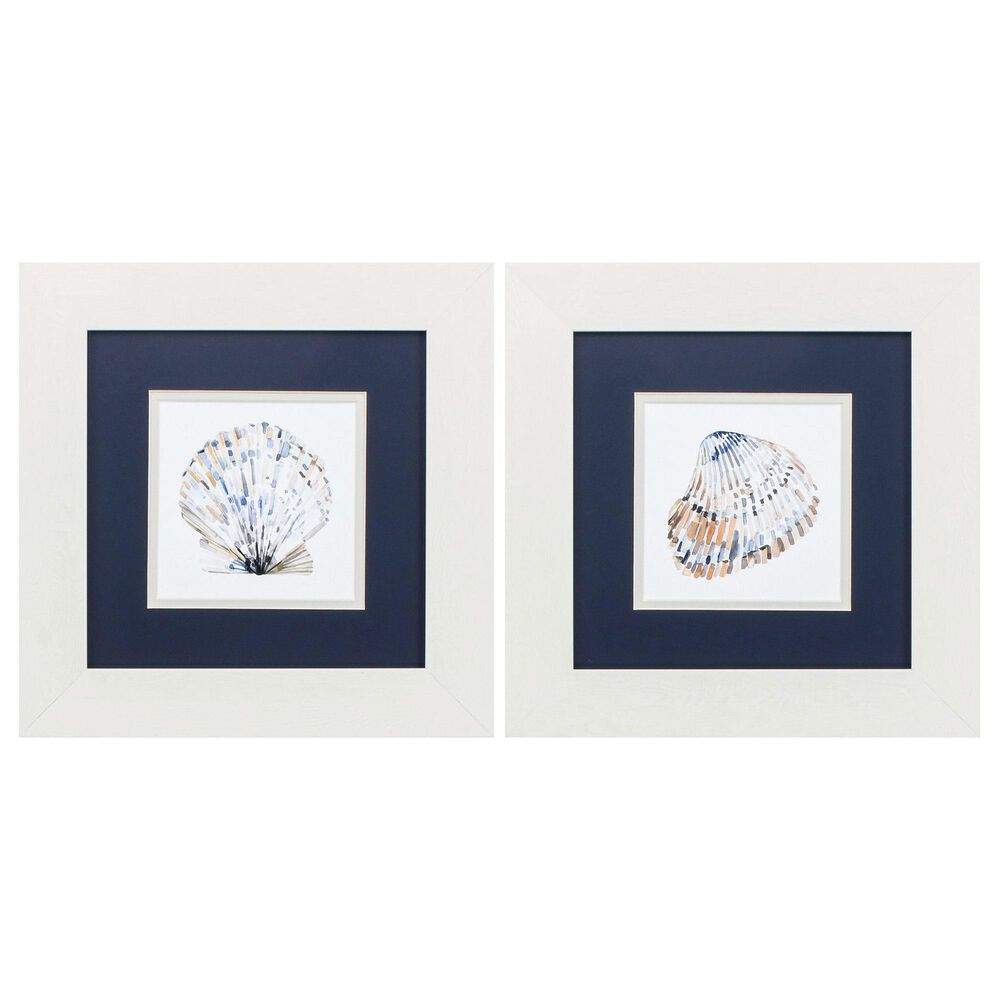 Propac "Simple Shells" Wall Art in Blue (Set of 2), , large