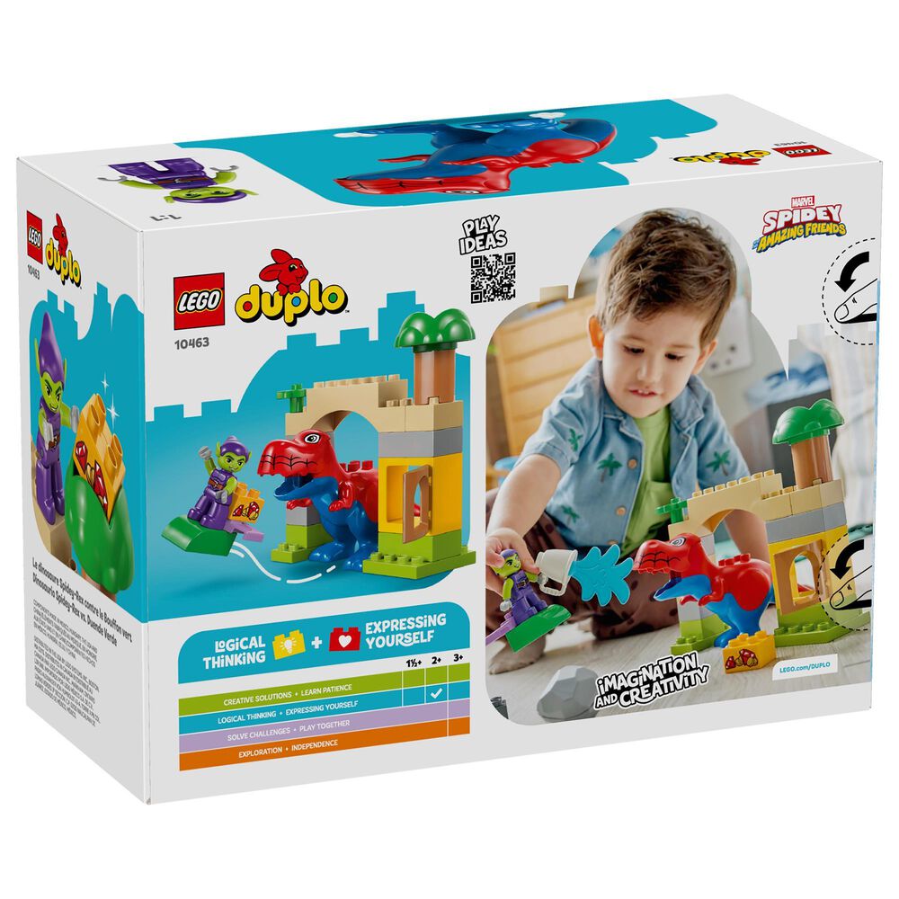 LEGO Duplo Dinosaur Spidey-Rex and Green Goblin Building Set, , large