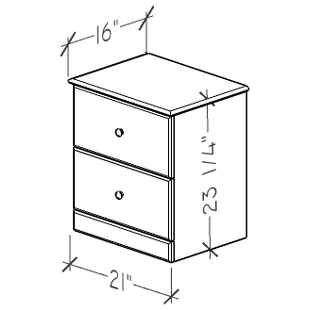 Lemoore Essentials 2-Drawer Nightstand in Saratoga Pine, , large