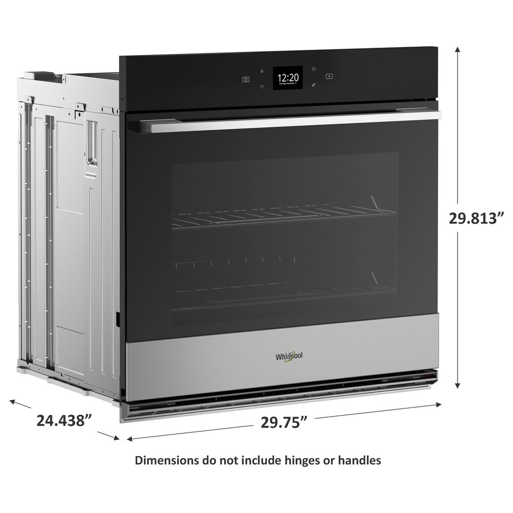 Whirlpool 30&quot; Smart Built-In Single Electric Wall Oven with Air Fry and Fan Convection Cooking in Fingerprint Resistant Stainless Steel, , large