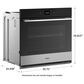 Whirlpool 30" Smart Built-In Single Electric Wall Oven with Air Fry and Fan Convection Cooking in Fingerprint Resistant Stainless Steel, , large