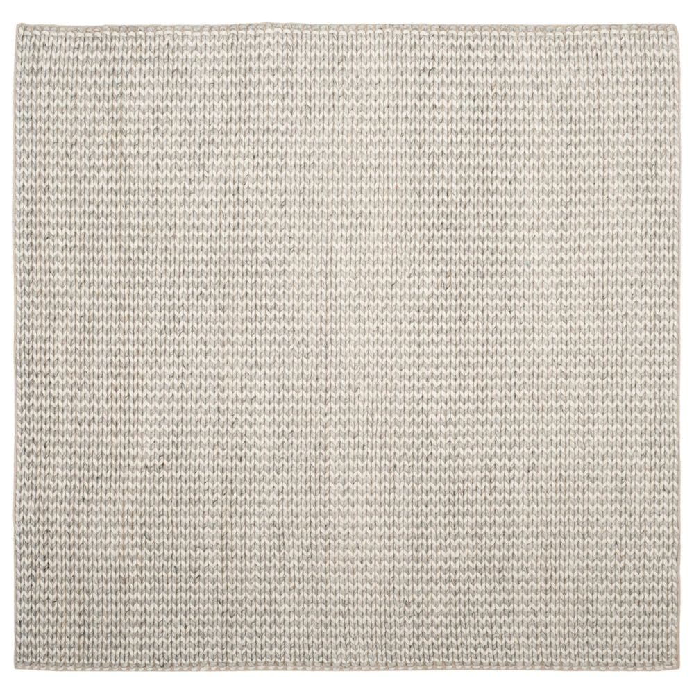 Safavieh Natura 6" Square Ivory and Silver Area Rug, , large