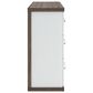 Ashley Kendanport Queen Upholstered Bed with Dresser, Chest, and Two Nightstands in Brown and White, , large