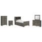 Ashley Frandern 5-Piece Twin Storage Bedroom Set in Rustic Warm Gray, , large