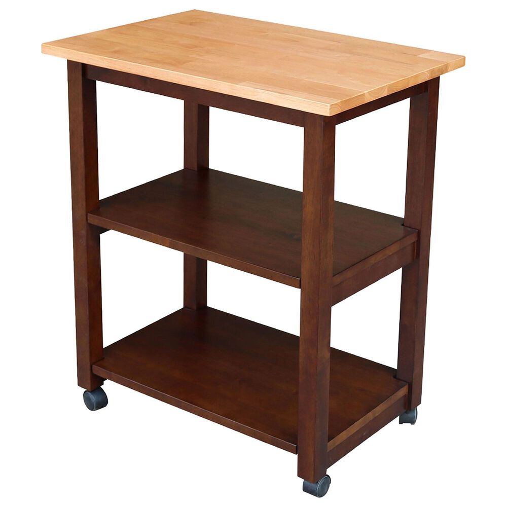 International Concepts Microwave Cart in Cinnamon/Espresso, , large