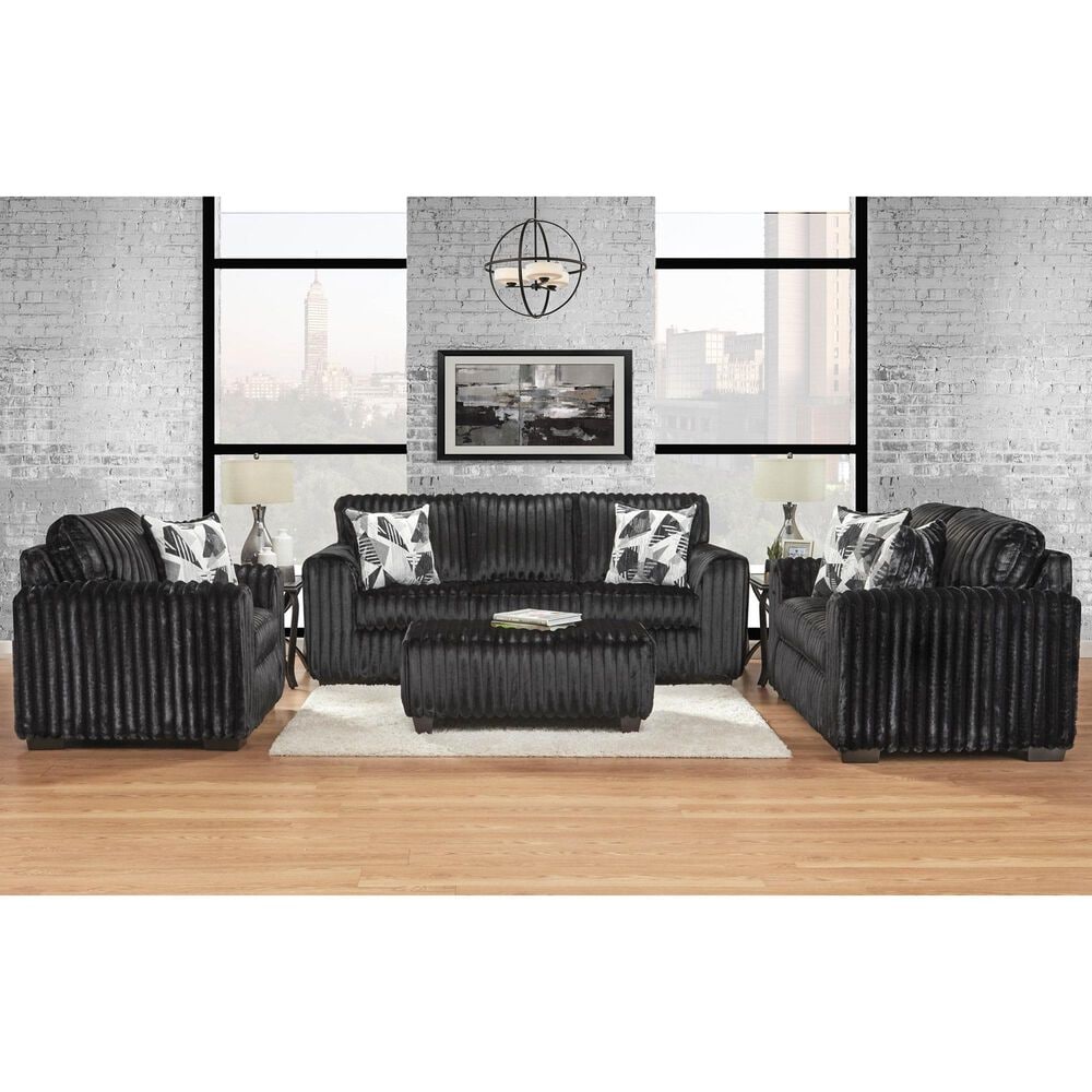 Arapahoe Home Lush Stationary Loveseat in Black, , large