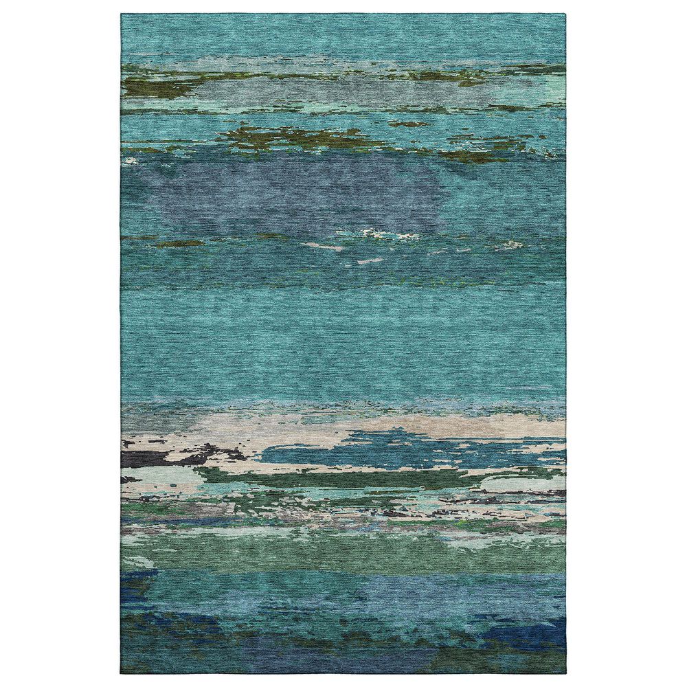 Dalyn Rug Company Trevi TV8 10" x 14" Teal Area Rug, , large